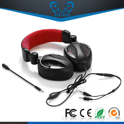 Red and Black Cheap Internet Cafe Durable Anti-violence Aviation Headset